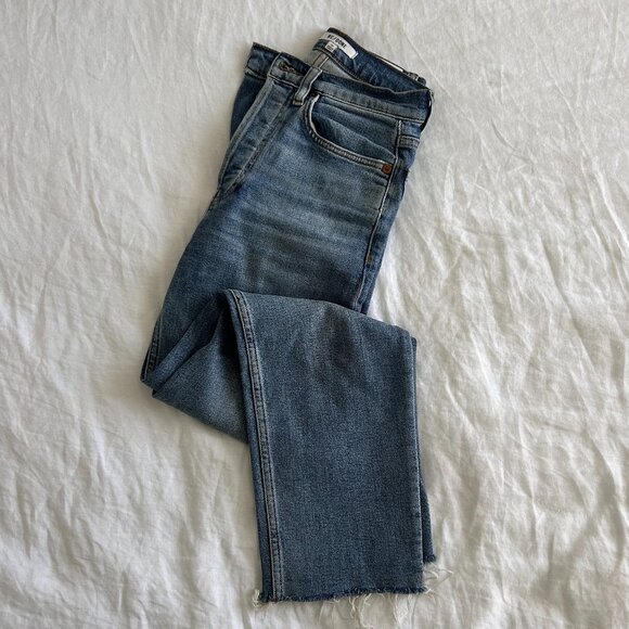 RE/DONE 70's Stove Pipe Comfort Stretch High Rise - Medium Stone Size:24 - Picture 6 of 6